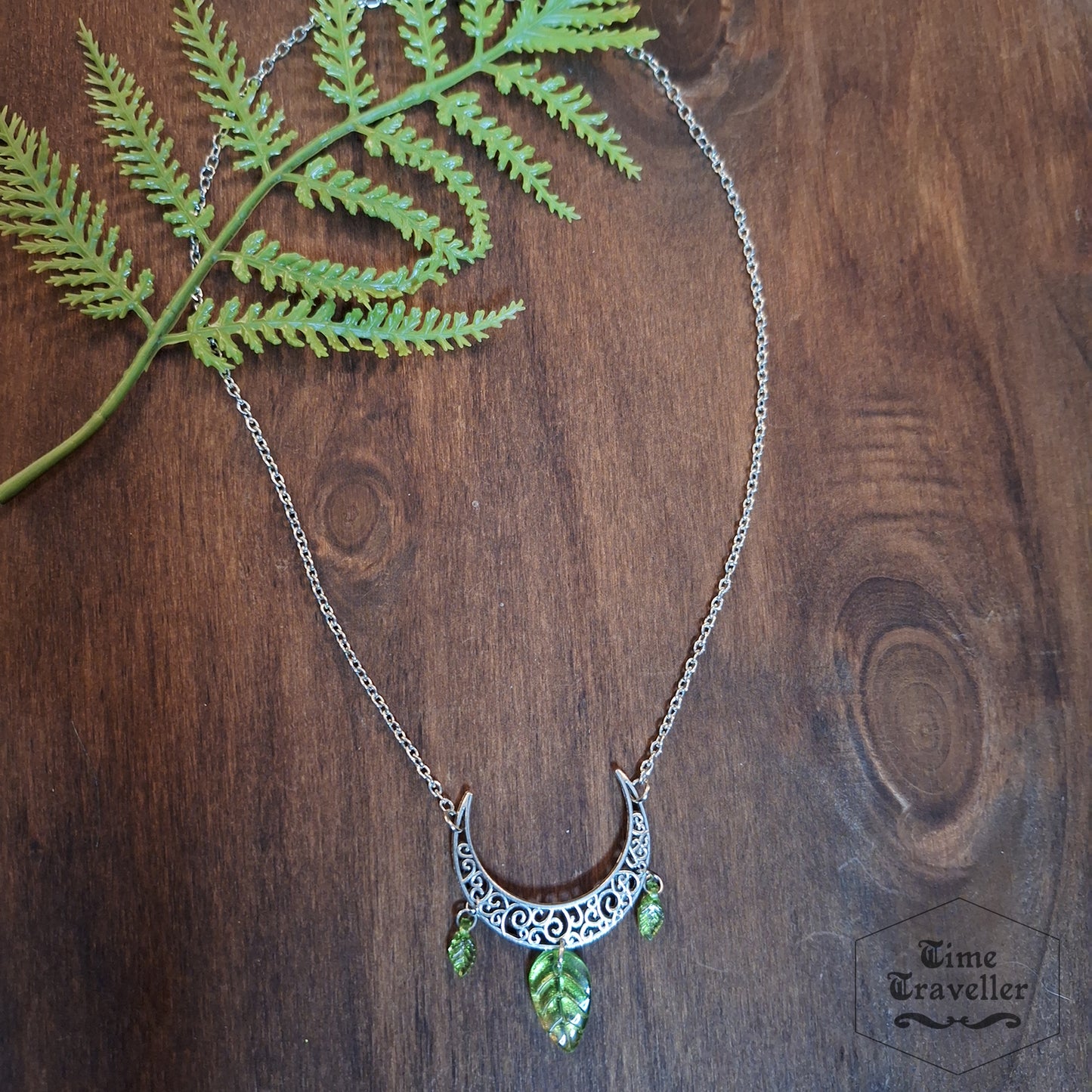 Witching Hour moon leaves - Necklace