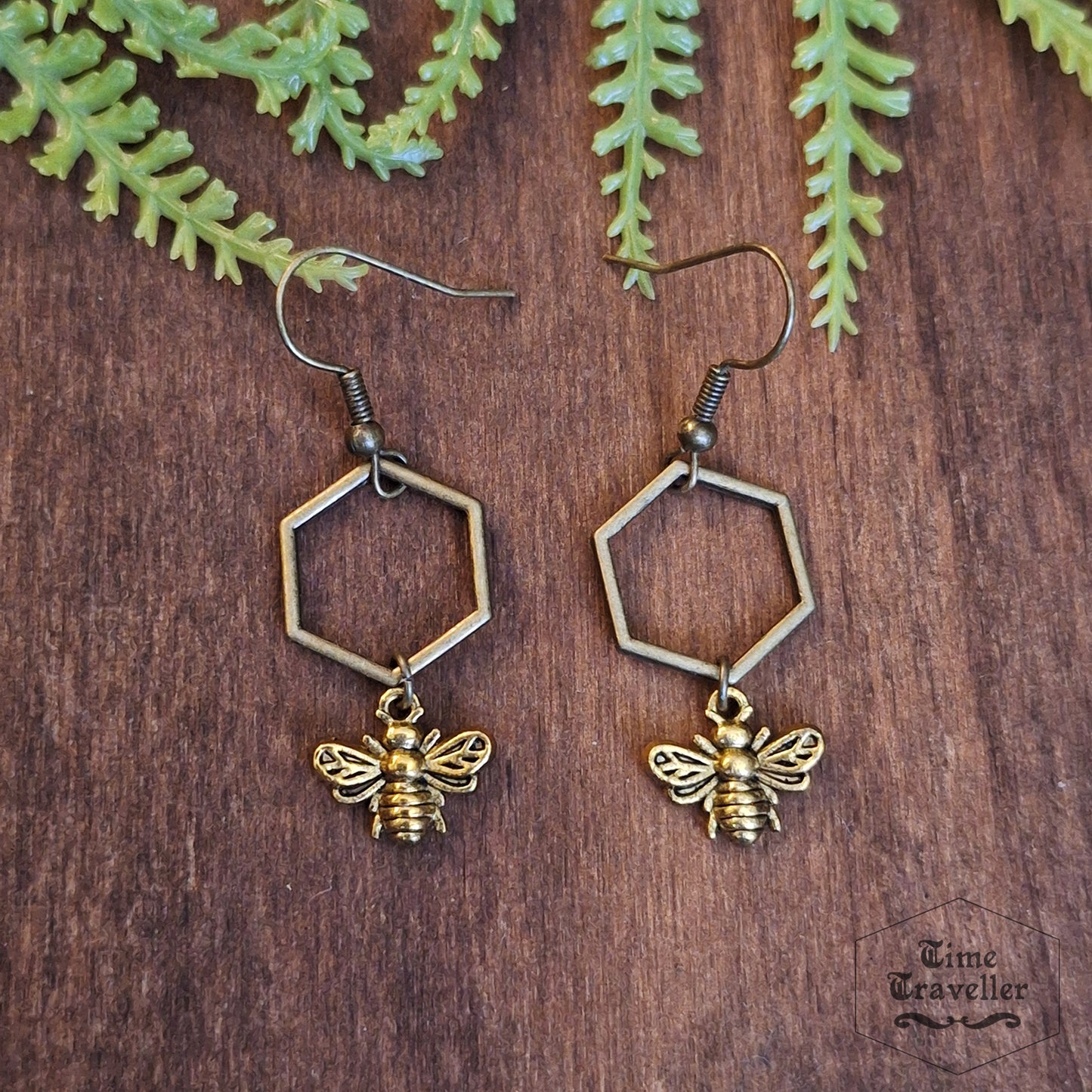 Forest Creature hexagonal  - Earrings