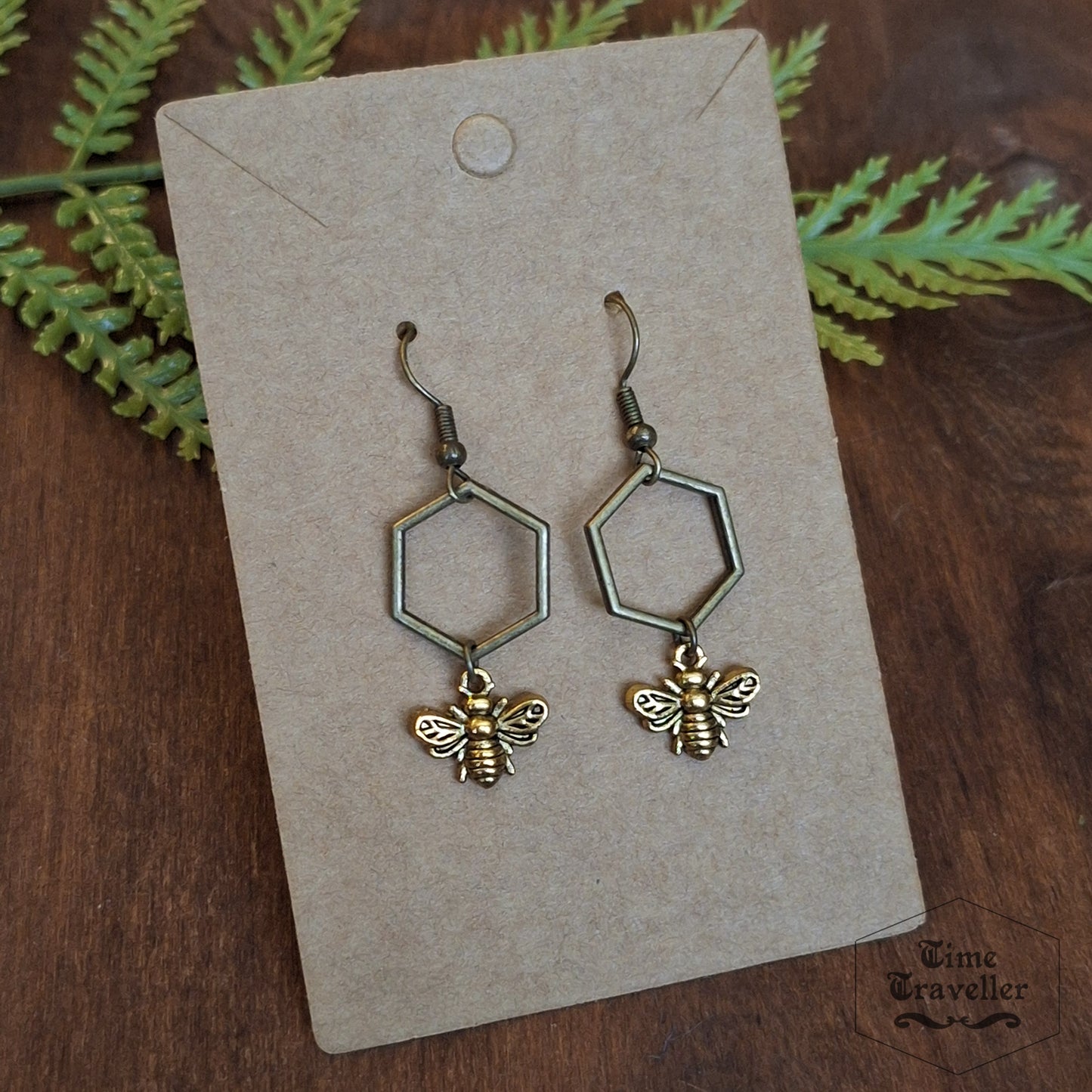 Forest Creature hexagonal  - Earrings