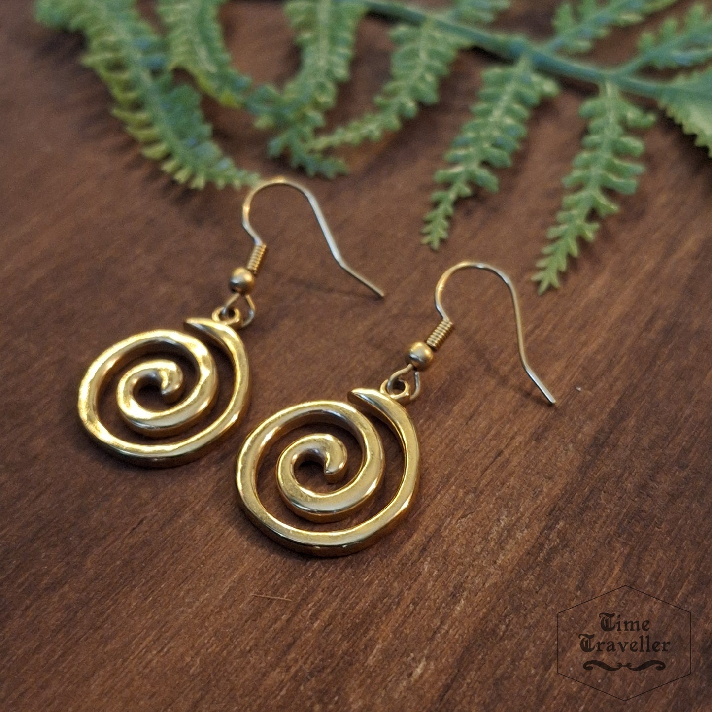 Forest Dweller gold swirl - Earrings